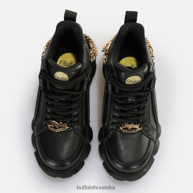 crno zlato Buffalo cld corin chain 20 tenisice niske veganske |tenisice TDD6T591